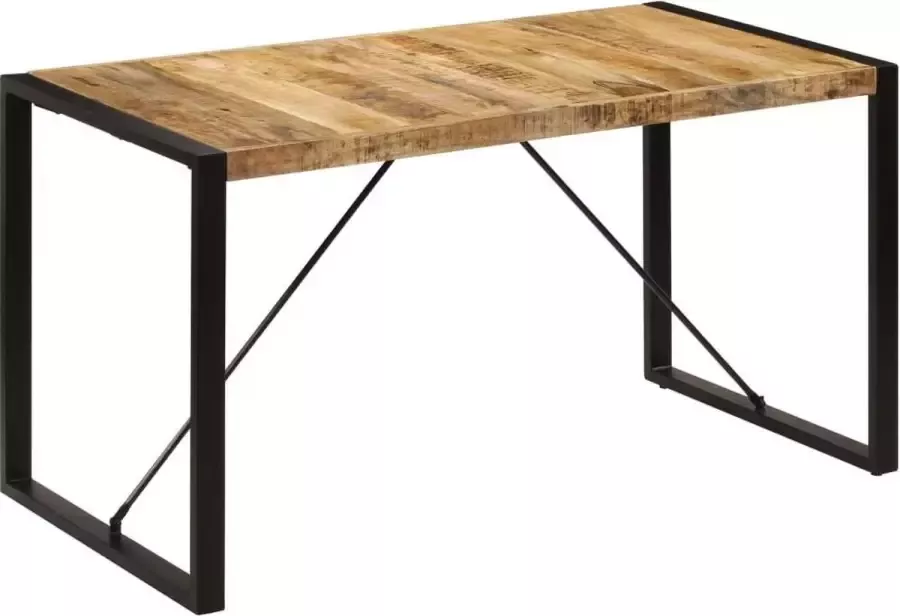 VidaXL Eettafel massief mangohout 140x70x75 cm