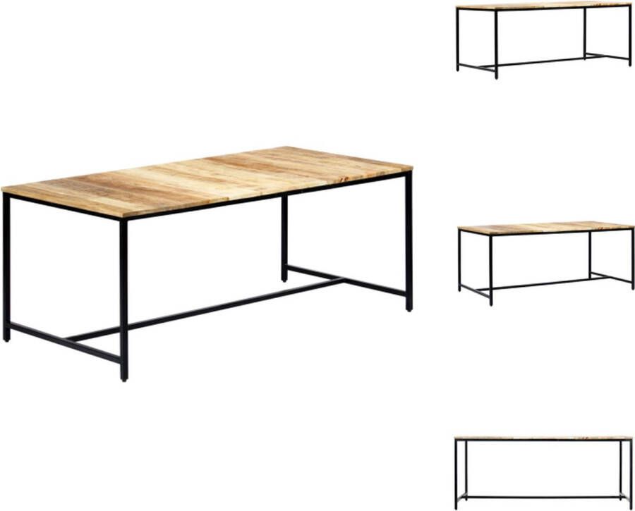 VidaXL Eettafel Eettafels Eetkamertafel Eetkamertafels Eettafel 180x90x75 cm massief ruw mangohout