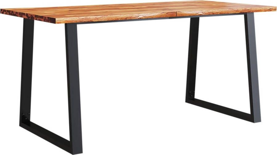 VidaXL -Eettafel-met-natuurlijke-rand-160x80x75-cm-massief-acaciahout - Foto 2