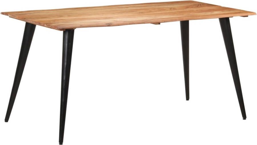 VidaXL -Eettafel-met-natuurlijke-randen-160x80x75-cm-massief-acaciahout - Foto 1