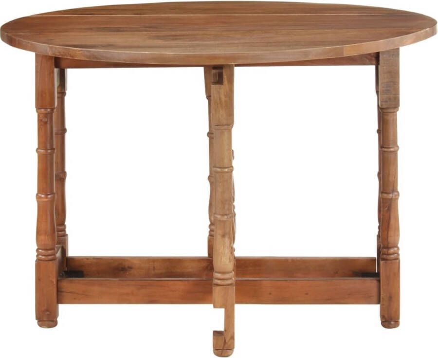 VidaXL -Eettafel-rond-110x76-cm-massief-mangohout