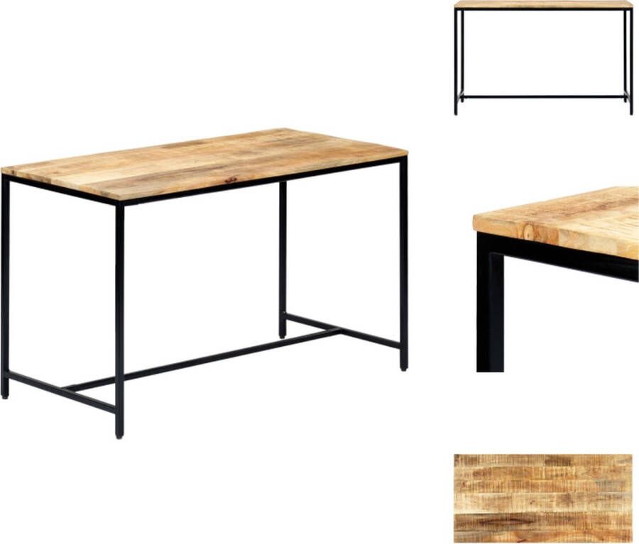 VidaXL Eettafel Eettafels Eetkamertafel Eetkamertafels Eettafel 120x60x75 cm massief ruw mangohout