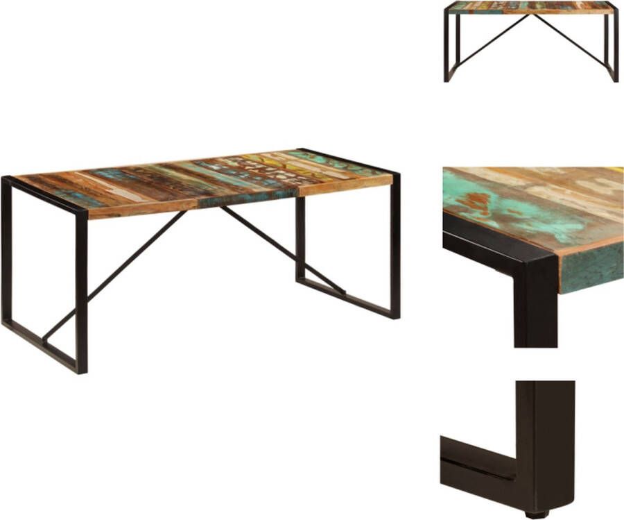 VidaXL Eettafel Eettafels Eetkamertafel Eetkamertafels Eettafel 180x90x75 cm massief gerecycled hout