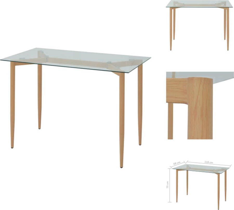 VidaXL Eettafel Eettafels Eetkamertafel Eetkamertafels Eettafel 118x68x75 cm