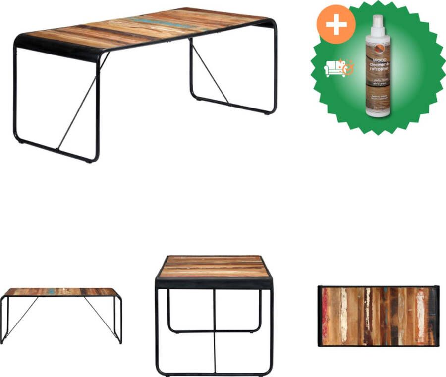 VidaXL Retro Gerecycled Houten Eetkamertafel 180 x 90 x 76 cm Vintage Charme Tafel Inclusief Houtreiniger en verfrisser - Foto 3