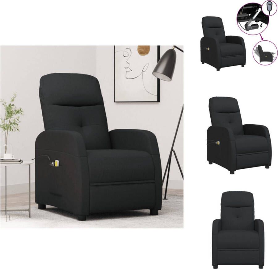 vidaXL Elektrisch Massagefauteuil Zwart 65 x 97 x 104.5 cm Verstelbaar Fauteuil