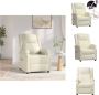 VidaXL Elektrisch Verstelbare Fauteuil Armstoel Wit 71 x 98 x 95 cm Fauteuil - Thumbnail 1