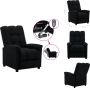 VidaXL Elektrisch verstelbare fauteuil TV stoel 74x99x102cm Zwart stof 100% polyester Fauteuil - Thumbnail 1