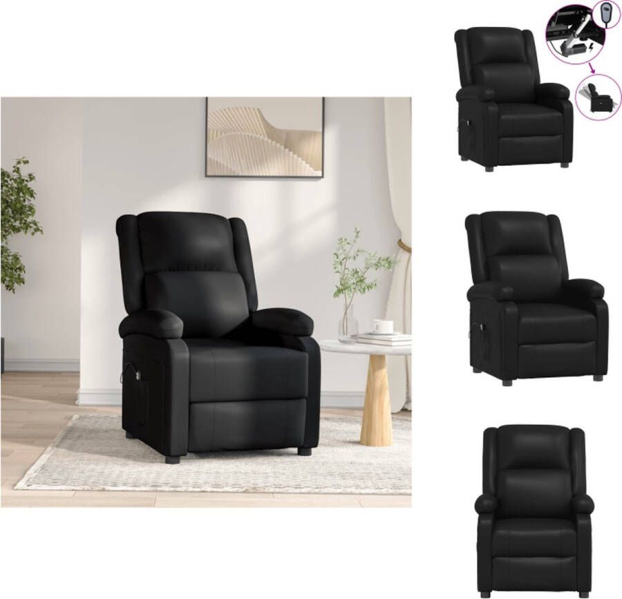 vidaXL Elektrische Armstoel Bekleed 71 x 98 x 95 cm Zwart Fauteuil