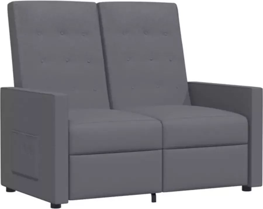 VIDAXL Fauteuil 2-zits verstelbaar stof lichtgrijs - Foto 2