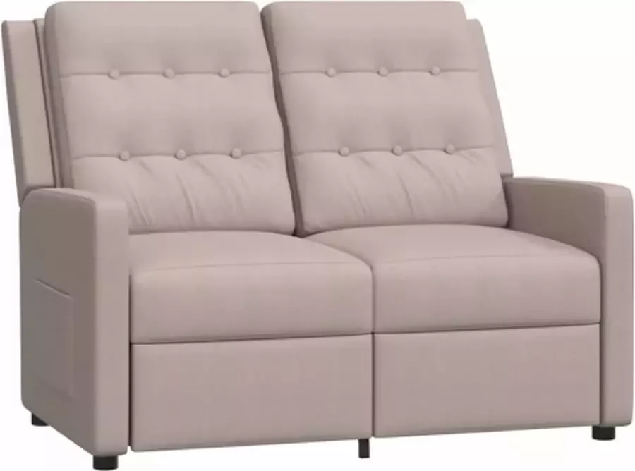 VIDAXL Fauteuil 2-zits verstelbaar stof taupe - Foto 2