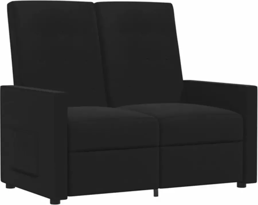 VIDAXL Fauteuil 2-zits verstelbaar stof zwart - Foto 2