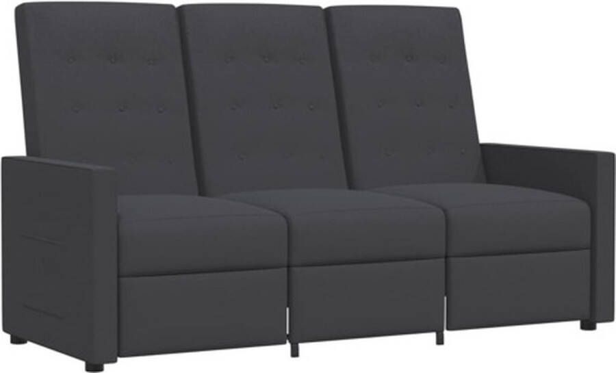 VidaXL Fauteuil 3-zits verstelbaar stof donkergrijs - Foto 2