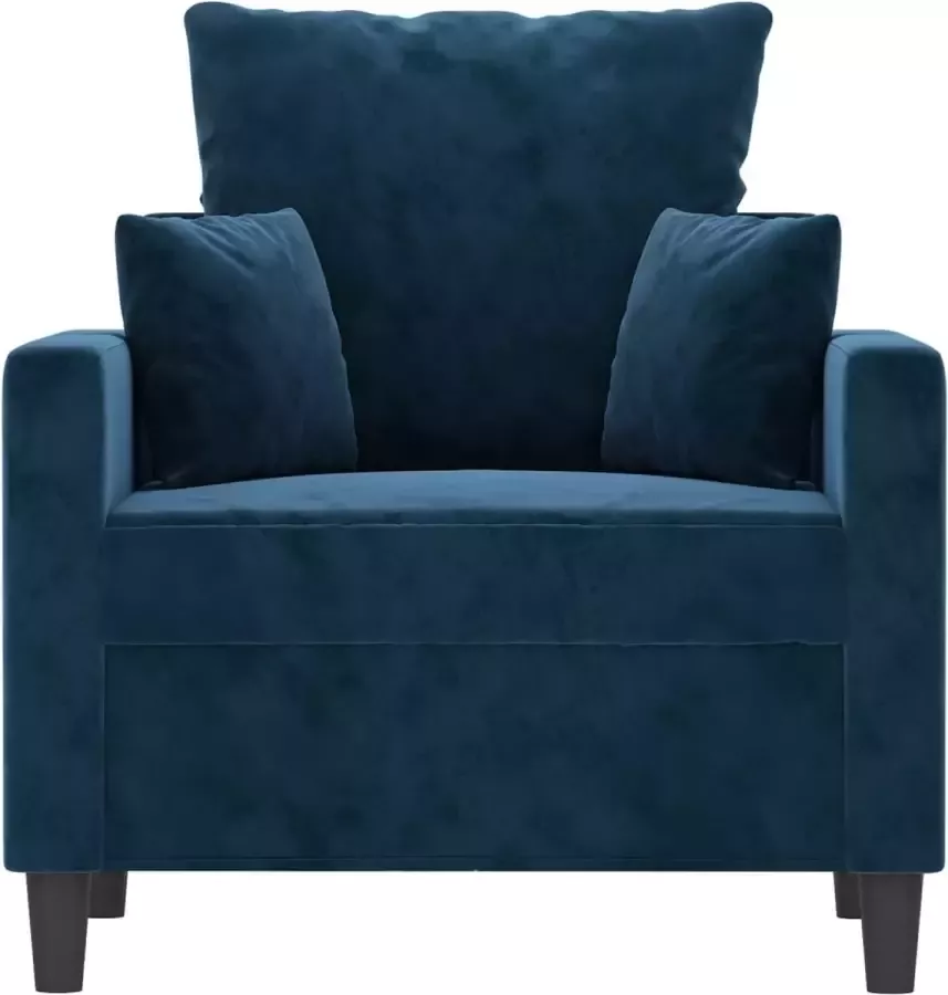 VidaXL Fauteuil 60 cm fluweel blauw - Foto 2