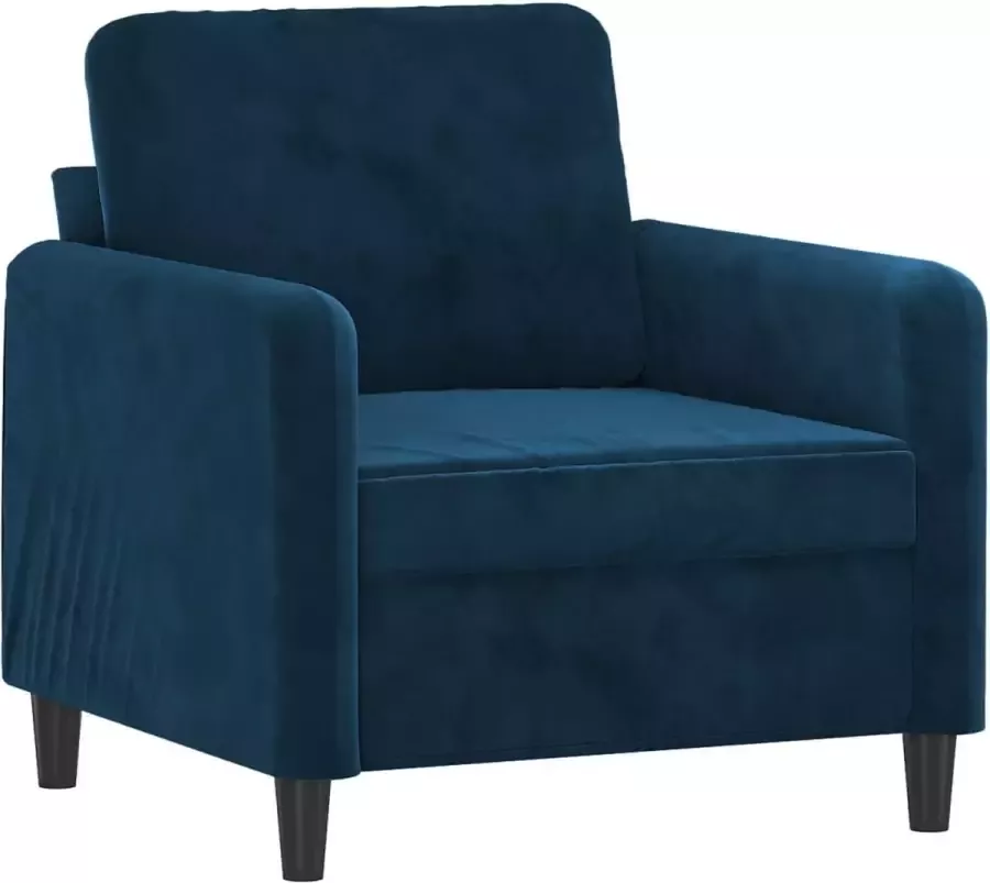 VidaXL Fauteuil 60 cm fluweel blauw - Foto 2