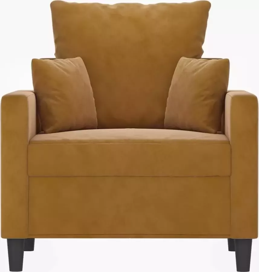 VidaXL Fauteuil 60 cm fluweel bruin - Foto 3