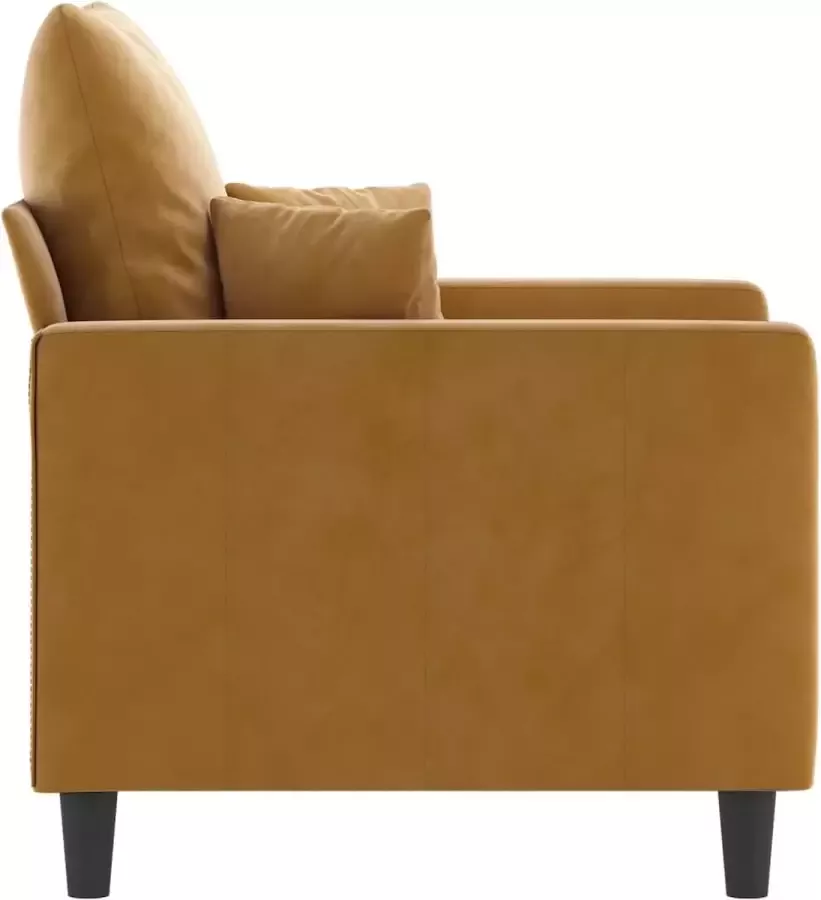 VidaXL Fauteuil 60 cm fluweel bruin - Foto 2