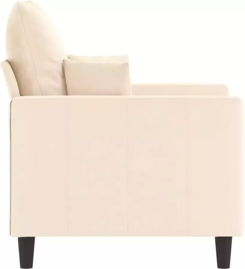 VidaXL Fauteuil 60 cm fluweel crèmekleurig - Foto 2