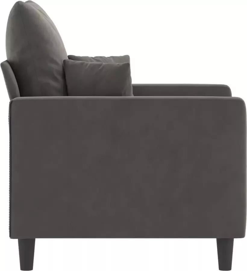 VidaXL Fauteuil 60 cm fluweel donkergrijs - Foto 3