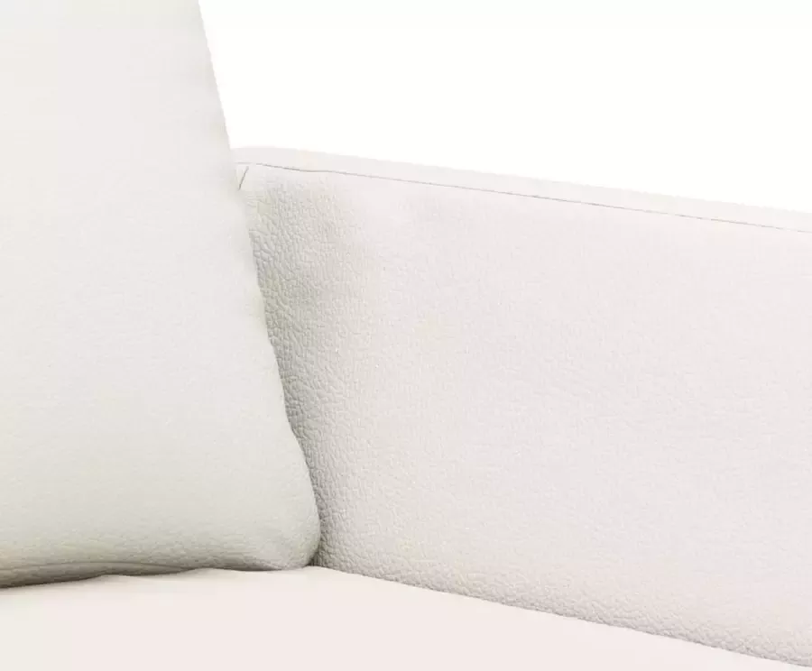 VidaXL Fauteuil 60 cm kunstleer crèmekleurig - Foto 2