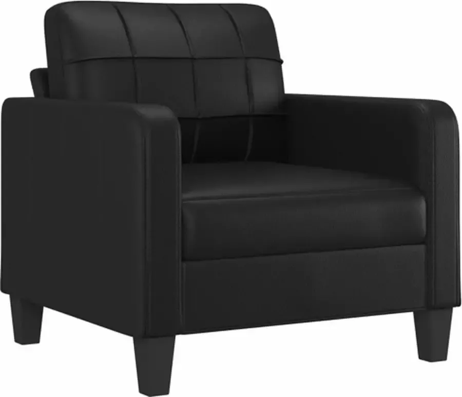 VidaXL Fauteuil 60 cm kunstleer zwart - Foto 2