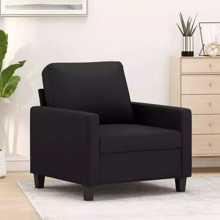 VidaXL Fauteuil 60 cm kunstleer zwart