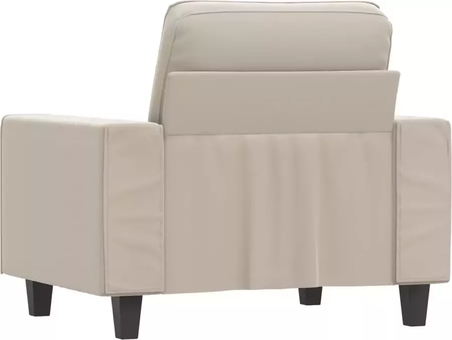 VIDAXL Fauteuil 60 cm microvezelstof crèmekleurig - Foto 2