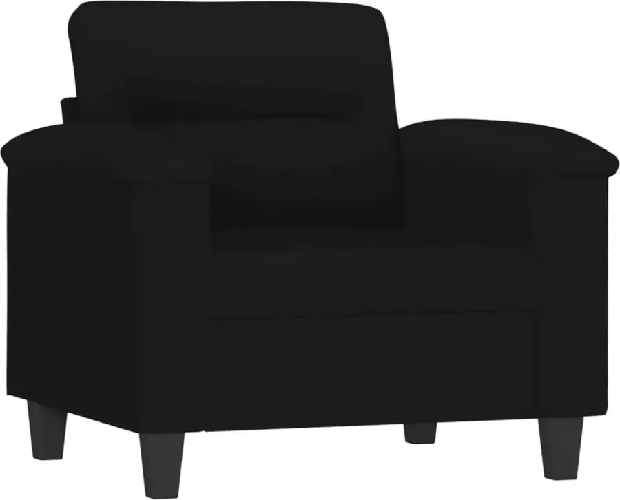 VidaXL Fauteuil 60 cm microvezelstof zwart - Foto 2