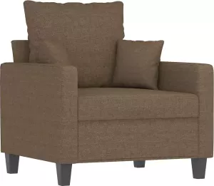 VidaXL Fauteuil 60 cm stof bruin