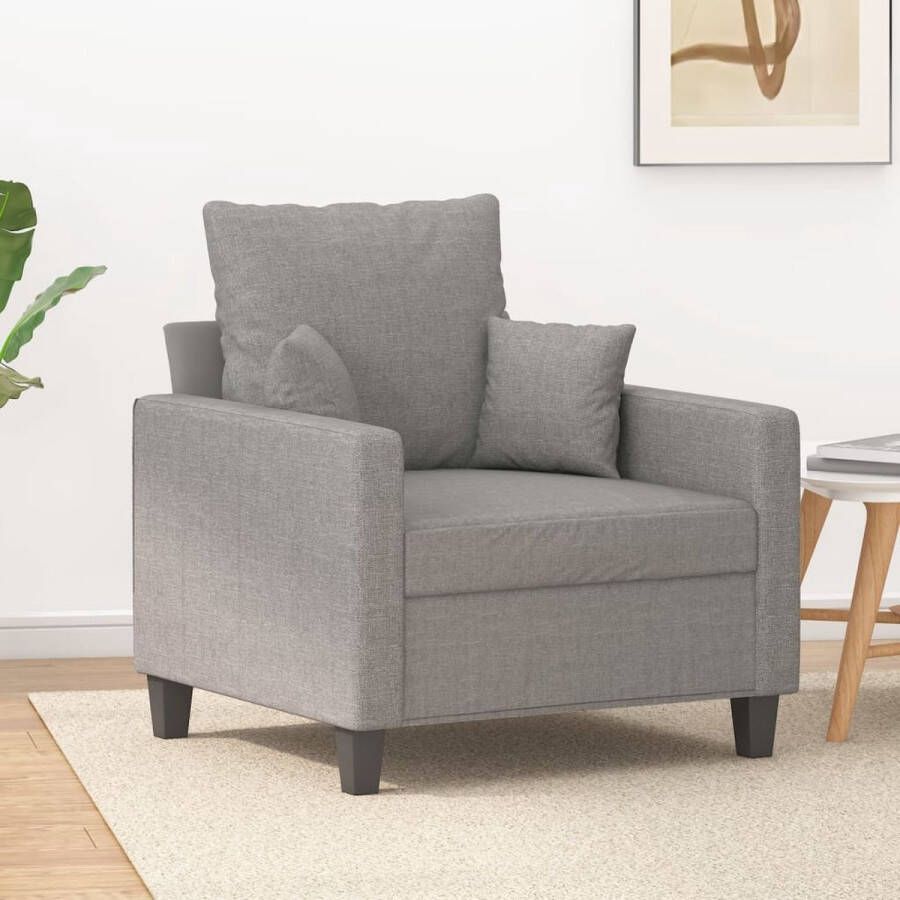 VIDAXL Fauteuil 60 cm stof lichtgrijs - Foto 2
