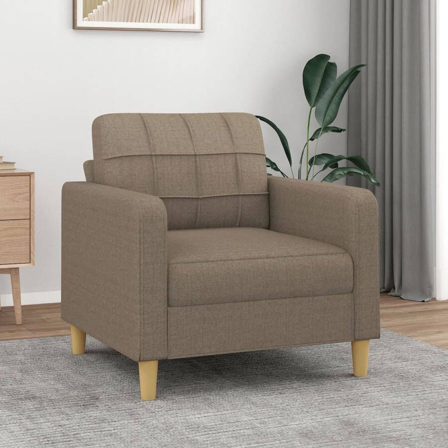 VidaXL Fauteuil 60 cm stof taupe