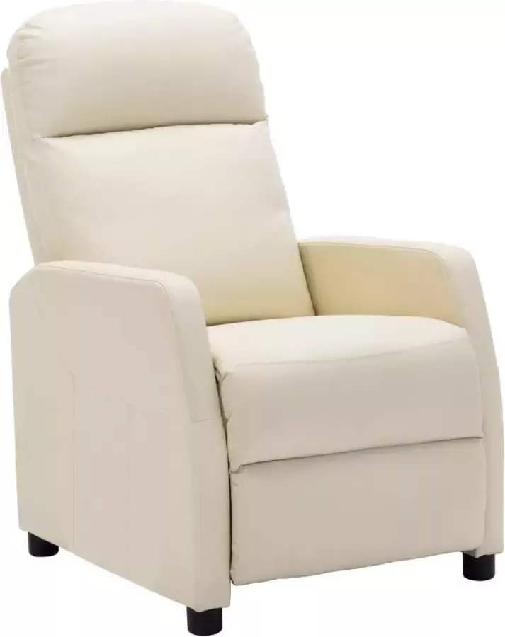 VidaXL Fauteuil crème wit kunstleer