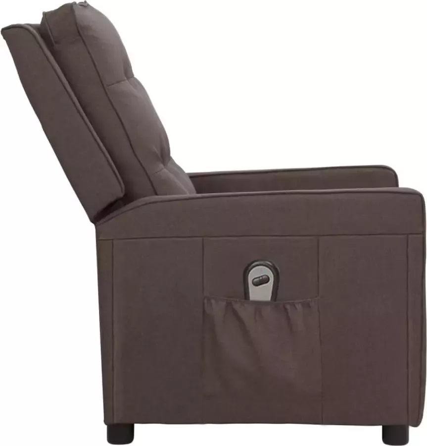 VidaXL Fauteuil elektrisch verstelbaar stof taupe - Foto 1