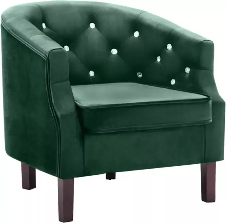 VidaXL Fauteuil fluweel groen - Foto 2