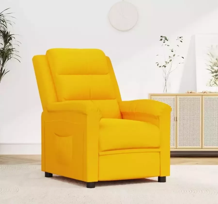 VidaXL Fauteuil geel fluweel