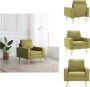 VidaXL Fauteuil Groen Stof 77 x 71 x 80 cm Comfortabel zitmeubel met zachte bekleding Fauteuil - Thumbnail 2