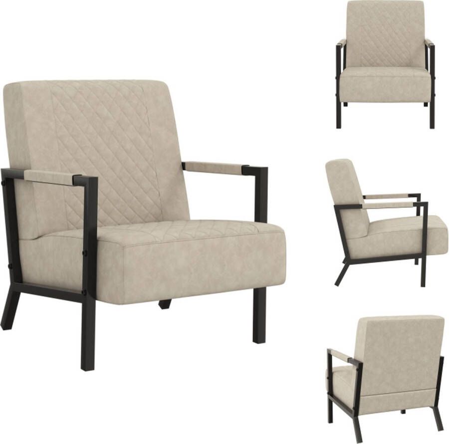 VidaXL Armstoel Armstoelen Stoel Stoelen Fauteuil kunstleer lichtgrijs - Foto 2