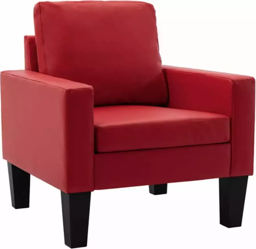 VidaXL Fauteuil kunstleer rood - Foto 2