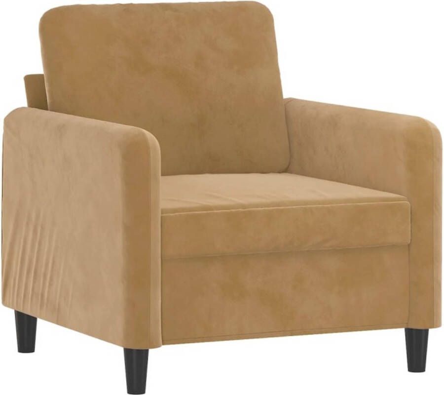 VidaXL -Fauteuil-met-voetenbank-60-cm-fluweel-bruin - Foto 2