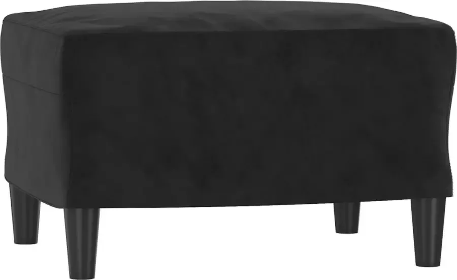 VidaXL Fauteuil met voetenbank 60 cm fluweel zwart - Foto 2