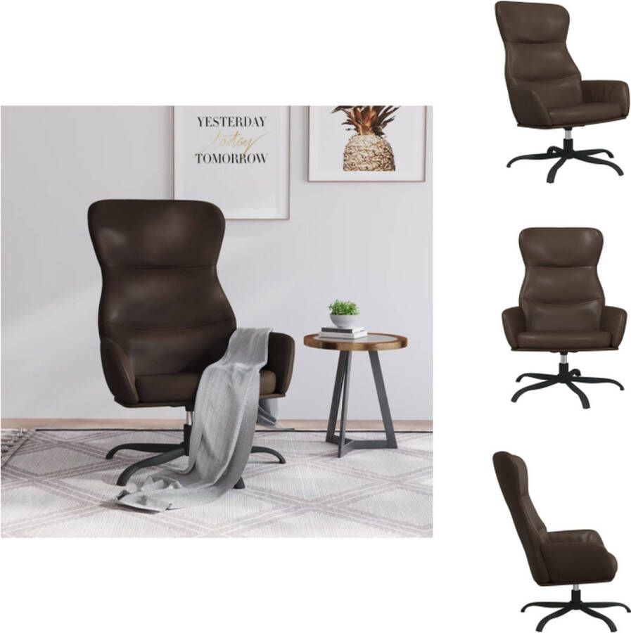 VidaXL Fauteuil Relaxstoel Kunstleer 70x77x94 cm Bruin Fauteuil