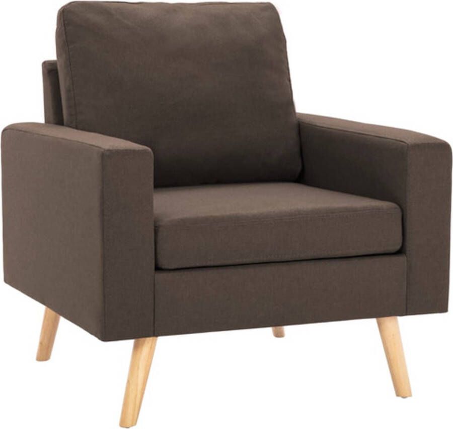 VIDAXL Fauteuil stof bruin - Foto 2