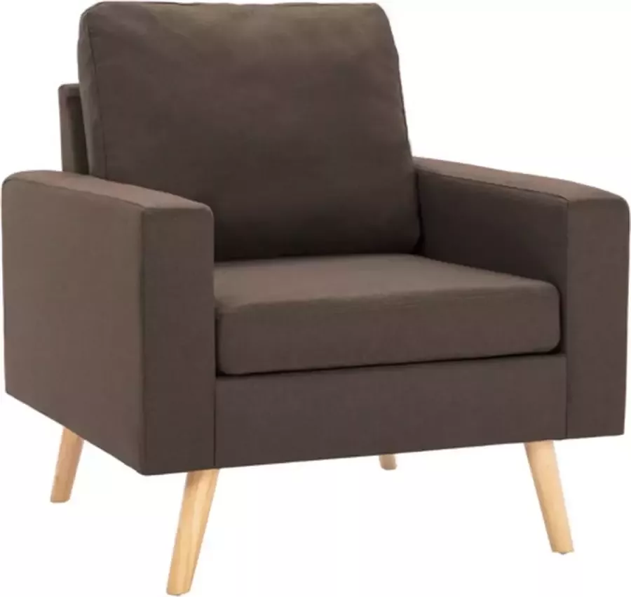 VidaXL Fauteuil Fauteuils Stoffen Stoel Stoffen Stoelen Fauteuil stof bruin
