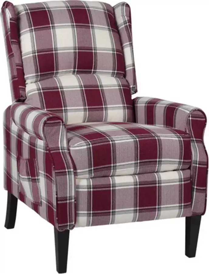 VIDAXL fauteuil stof rood