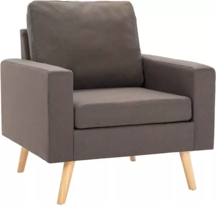 VidaXL Fauteuil stof taupe - Foto 3