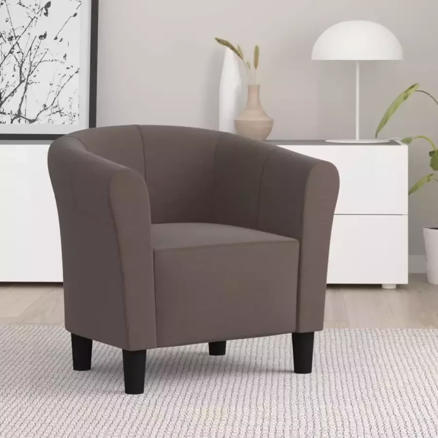 VidaXL Fauteuil stof taupe