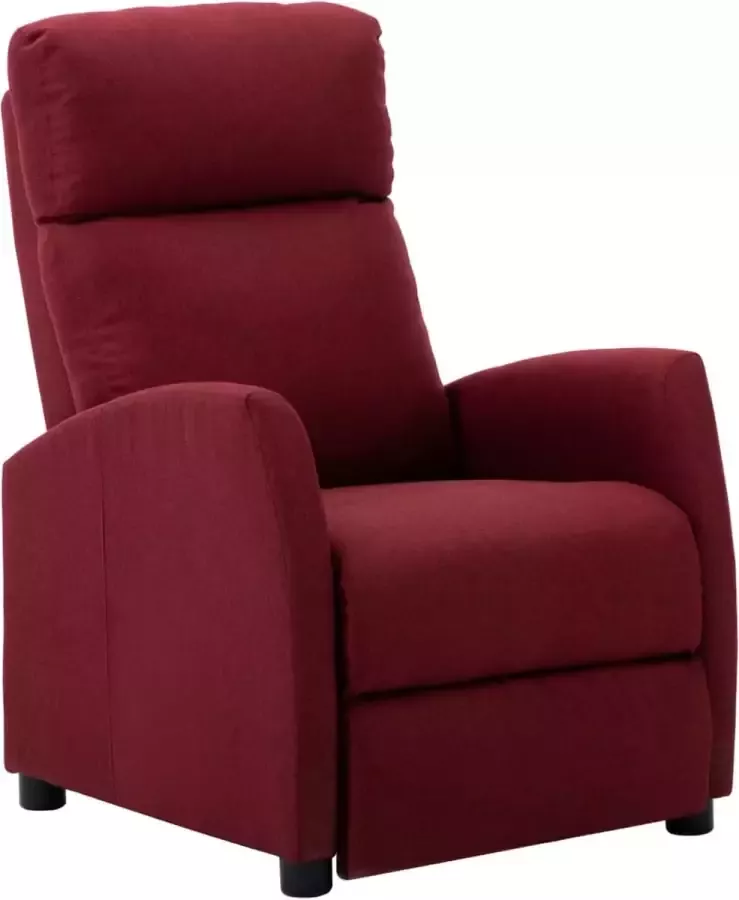 VidaXL Fauteuil stof wijnrood