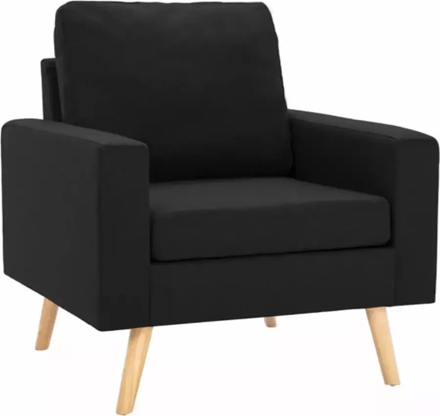 VIDAXL Fauteuil stof zwart - Foto 3