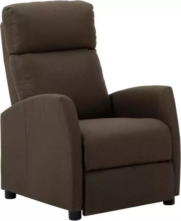 VidaXL Fauteuil verstelbaar bruin stof 67x86x100 cm