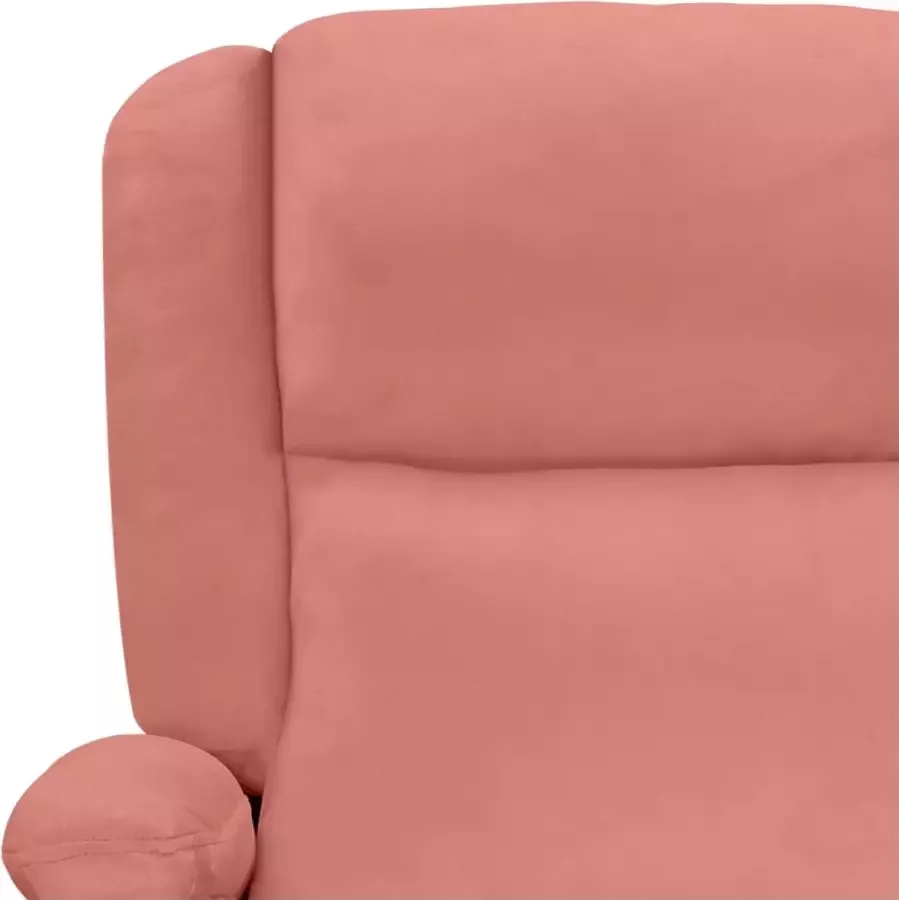 VIDAXL Fauteuil verstelbaar elektrisch fluweel roze - Foto 2